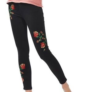 TOPSHOP Jamie embroidered jeans (31-32)